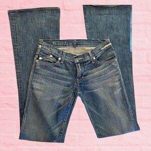 ROCK REVIVAL LOW RISE FLARE JEANS